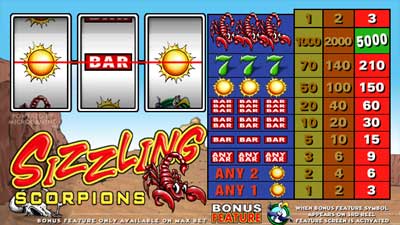Sizzling Scorpions Slots Screenshot