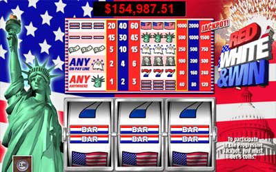 Red White and Win Slots Screenshot