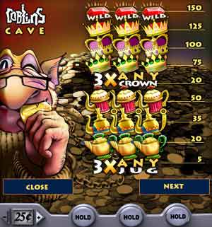Goblins Cave Pay Table